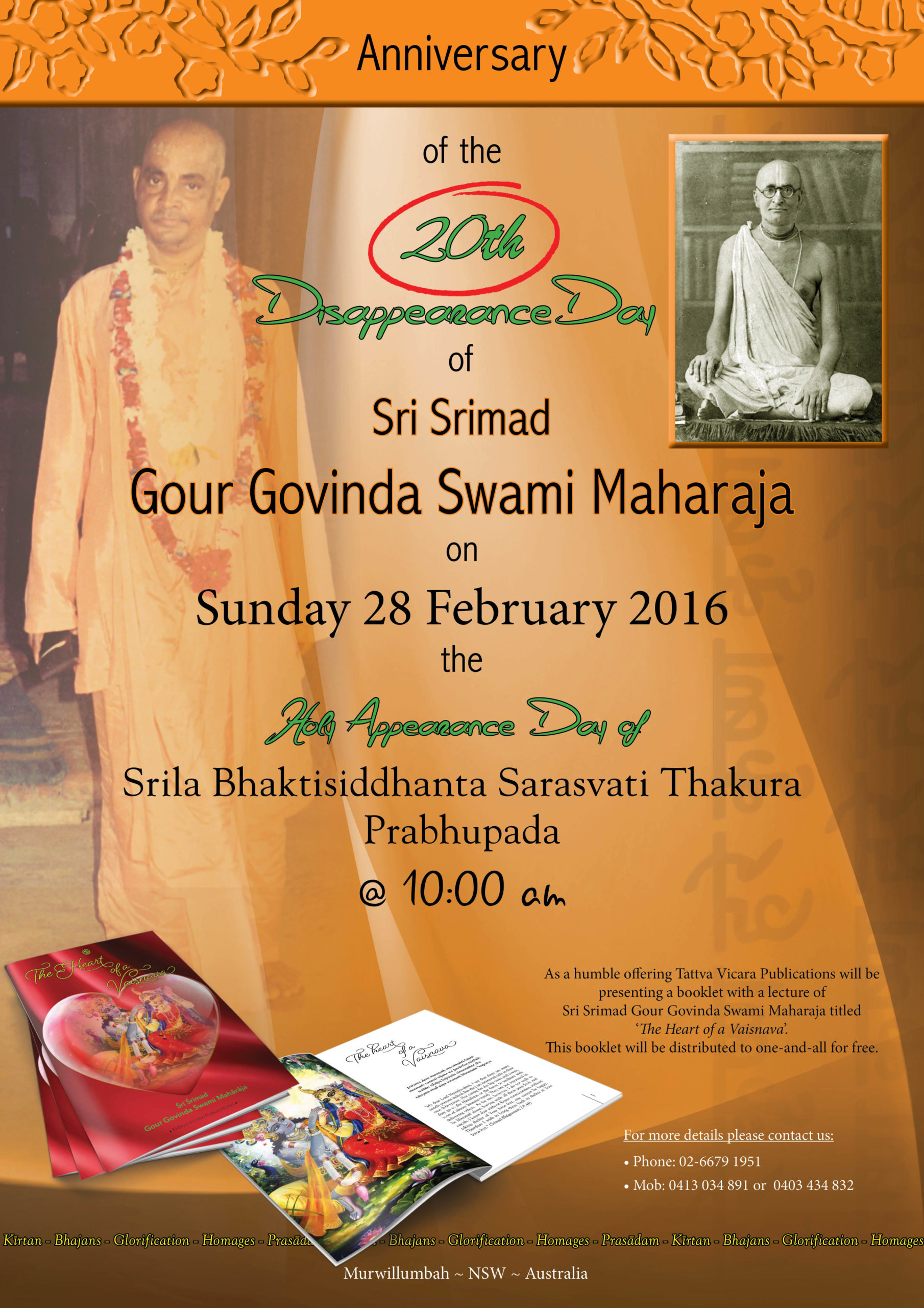 Gurudeva’s 20th Disappearance Day Festival